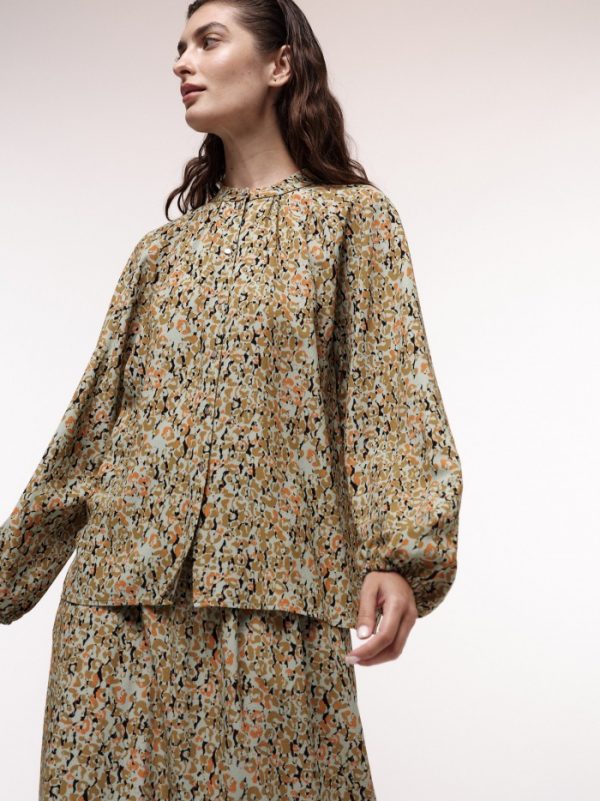 Lanius Jungle Folk Blouse _ KOKOTOKO Oosterstraat Groningen, duurzame kledingmerken, eerlijke kleding, vegan mode, fair trade, online webshop, fair fashion, happy stuff