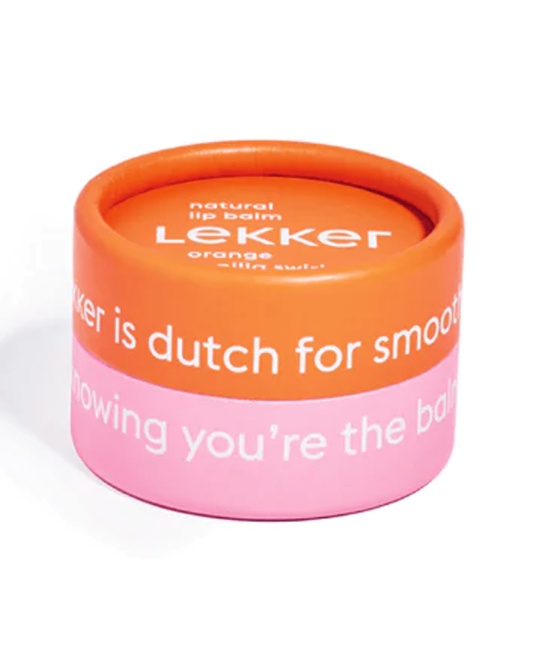 The Lekker Company, Orange Vanilla Swirl Lip Balm, KOKOTOKO Oosterstraat Groningen, duurzame kledingmerken, eerlijke kleding, vegan mode, fair trade, online webshop, fair fashion, happy stuff