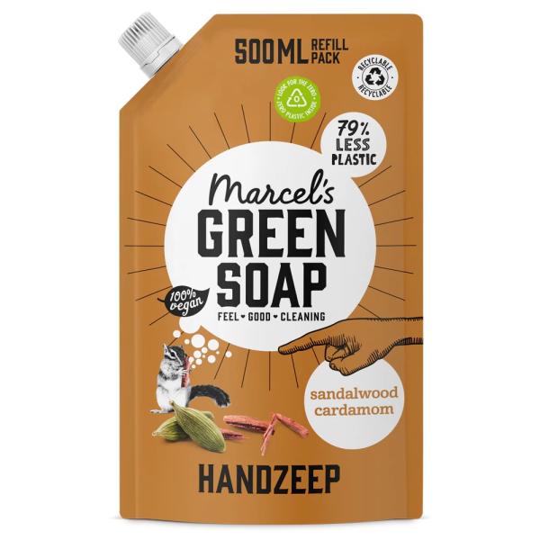 Marcel's Green Soap - Navulling Handzeep - Sandalwood & Cardamom (500 ml)