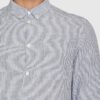 KnowledgeCotton Apparel - Regular Striped Linen Shirt - Total Eclipse - Afbeelding 3