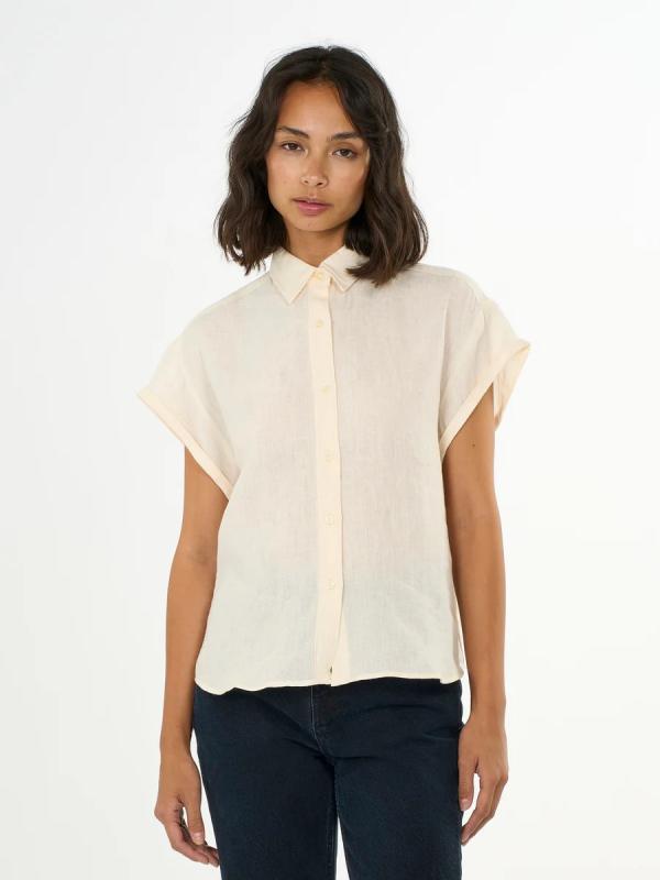 KnowledgeCotton Apparel - Aster Fold Up Short Sleeve - Langoustino - Afbeelding 2