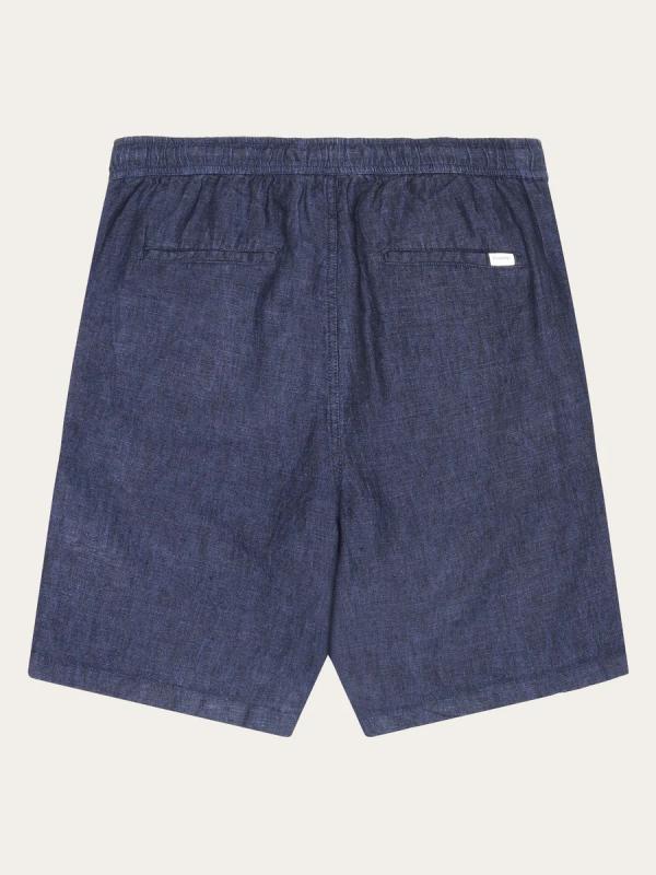 Knowledgecotton Apparel - Fig Loose linen Shorts - Total Eclipse - Afbeelding 2