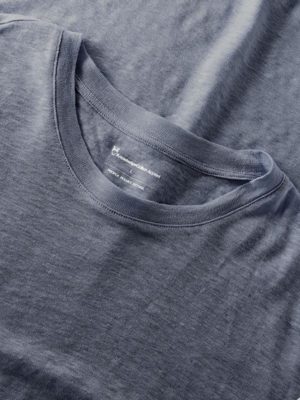 KnowledgeCotton Apparel - Linen T-shirt - Vintage Indigo - Afbeelding 3