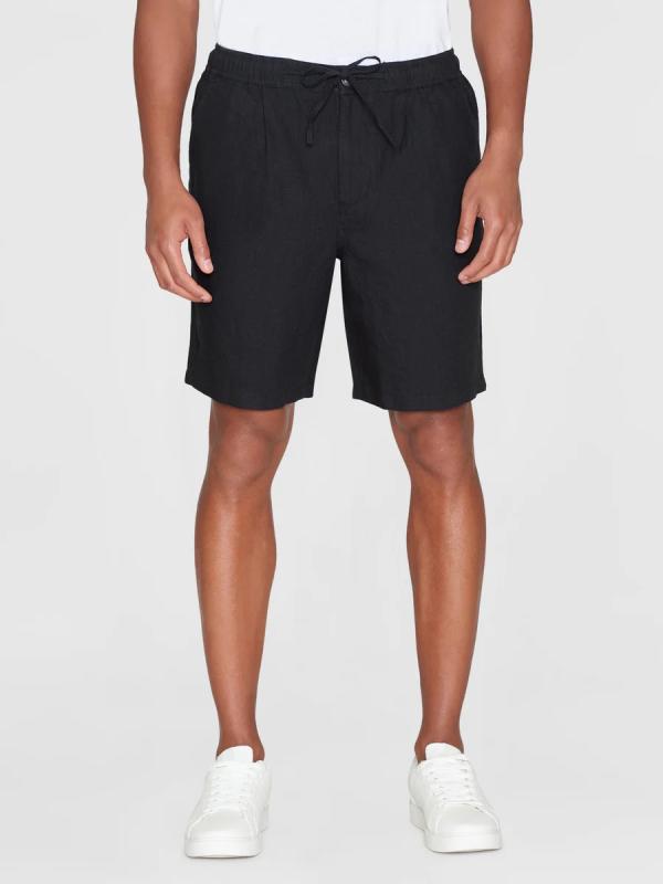 Knowledgecotton Apparel - Fig Loose linen Shorts - Total Eclipse - Afbeelding 4
