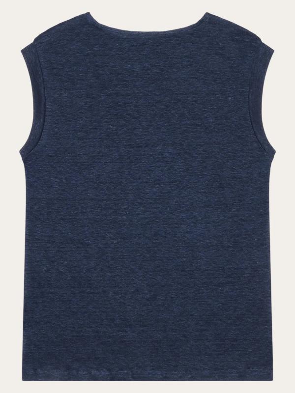 KnowledgeCotton Apparel - Loose Fold Lined T-shirt - Total Eclipse - Afbeelding 2