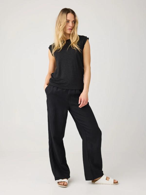 KnowledgeCotton Apparel - Posey Wide Mid Rise Linen Pants - Tuffet - Afbeelding 4