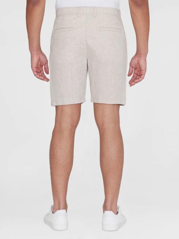 Knowledgecotton Apparel - Chuck Regular Linen Shorts - Light Feather Gray - Afbeelding 2