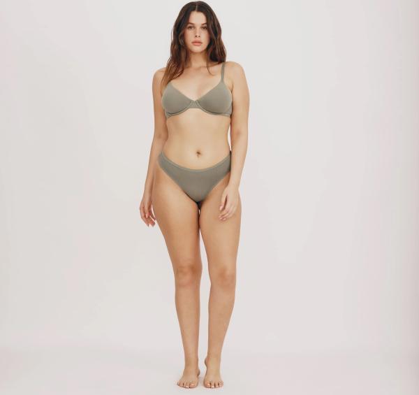 Organic Basics - Core Unlined Demi Bra - Seaweed - Afbeelding 3