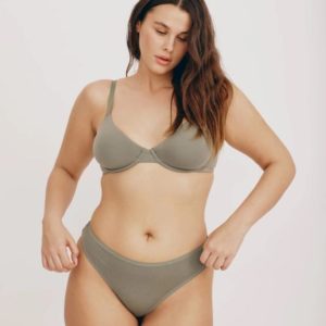Organic Basics - Core Unlined Demi Bra - Seaweed