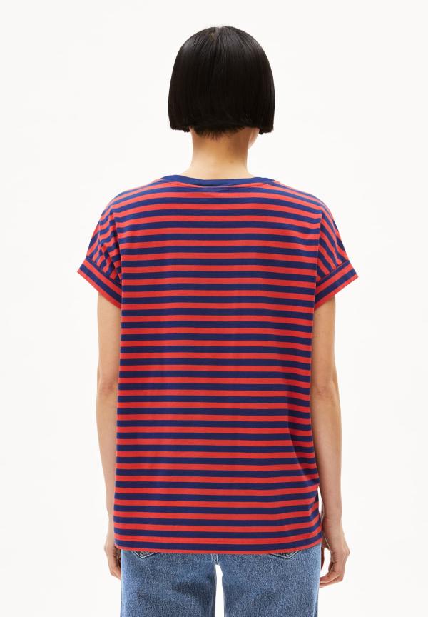 Armedangels - Idaara Stripes - Blue Noon/Coral Blush - Afbeelding 2