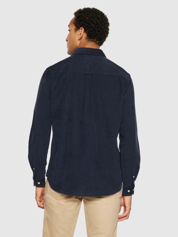 KnowledgeCotton Apparel - Organic Cotton Corduroy Shirt - Total Eclipse - Afbeelding 2