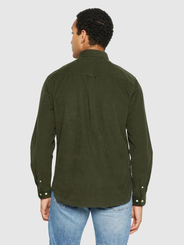 KnowledgeCotton Apparel - Organic Cotton Corduroy Shirt - Forrest Night - Afbeelding 2
