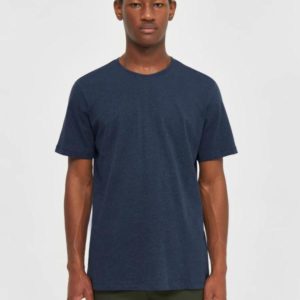 KnowledgeCotton Apparel - Agnar Basic Tee - Insignia Blue Melange