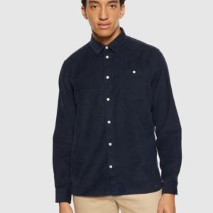 KnowledgeCotton Apparel - Organic Cotton Corduroy Shirt - Total Eclipse