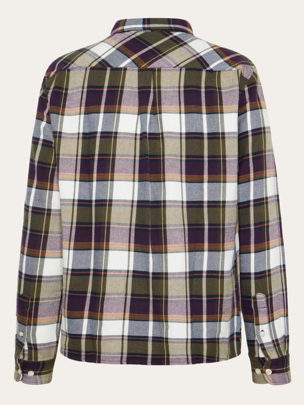 KnowledgeCotton Apparel - Organic Cotton Checked Flannel Shirt - Blue Check - Afbeelding 3