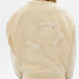 Thinking Mu - Bird Jodie Sweat - White