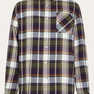 KnowledgeCotton Apparel - Organic Cotton Checked Flannel Shirt - Blue Check