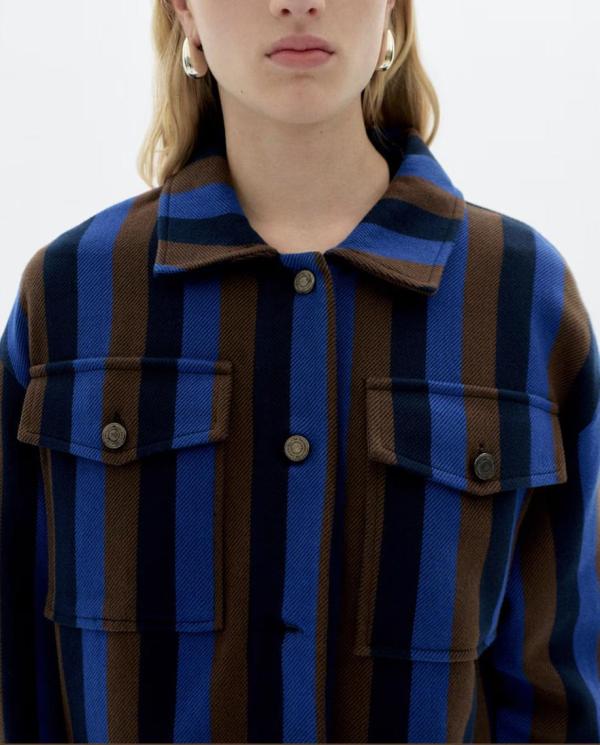 Thinking Mu - Totemham Blanket Frans Jacket - Blauw - Afbeelding 3