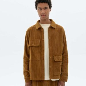 Thinking Mu - Corduroy Gabin Shirt - Light Oak