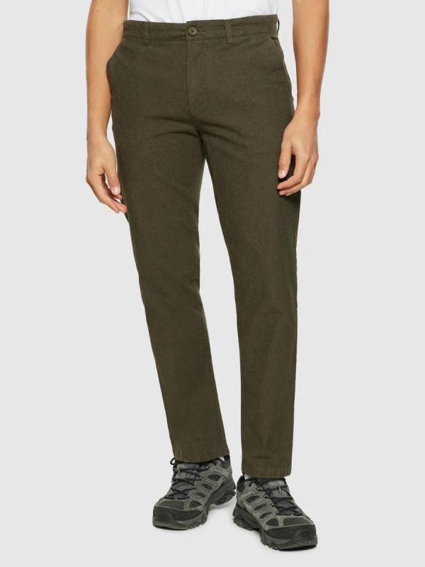 KnowledgeCotton Apparel - Organic Cotton Chuck Flannel Pants - Dark Olive