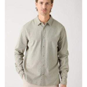 KnowledgeCotton Apparel - Regular Fit Light Twill Shirt - Burned Olive