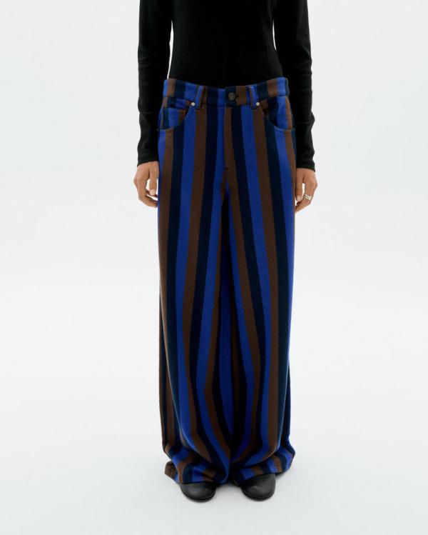 Thinking Mu - Totenham Blanket Hedda Pants - Blauw