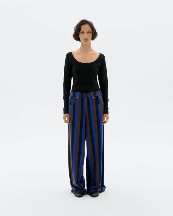 Thinking Mu - Totenham Blanket Hedda Pants - Blauw - Afbeelding 2