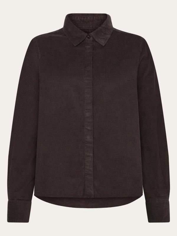 KnowledgeCotton Apparel - Organic Corduroy Shirt - Chocolate Torte - Afbeelding 2