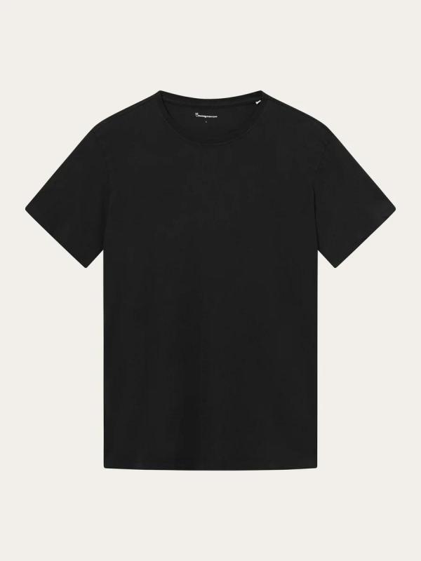 KnowledgeCotton Apparel - Agnar Basic Tee - Black Jet - Afbeelding 2