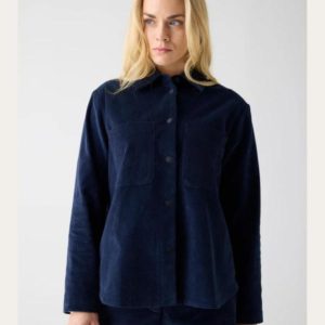KnowledgeCotton Apparel - Organic Cotton Corduroy Overshirt - Night Sky