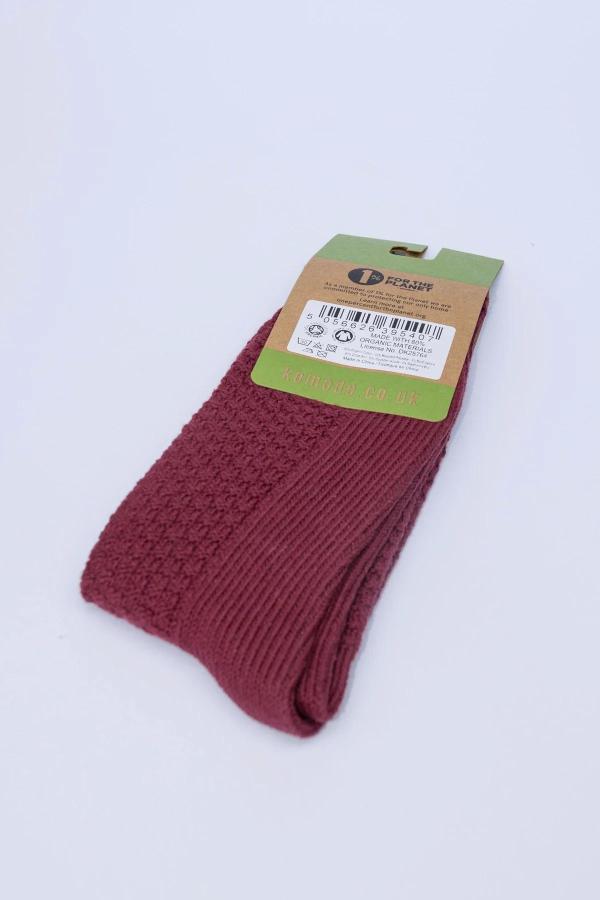 Komodo - Waffle Sock - Burgundy - Afbeelding 3