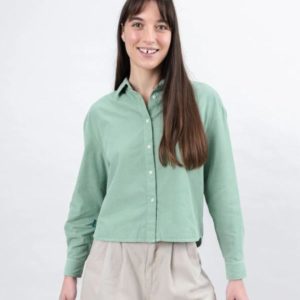 Brava Fabrics - Baby Cord Shale Shirt - Light Green