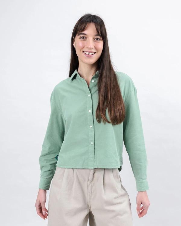 Brava Fabrics - Baby Cord Shale Shirt - Light Green