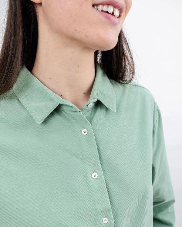 Brava Fabrics - Baby Cord Shale Shirt - Light Green - Afbeelding 2