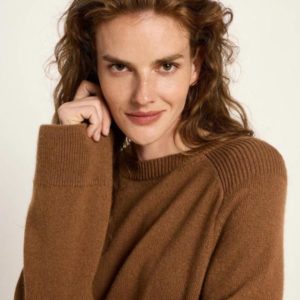 Lanius - Cropped Pullover - Brown