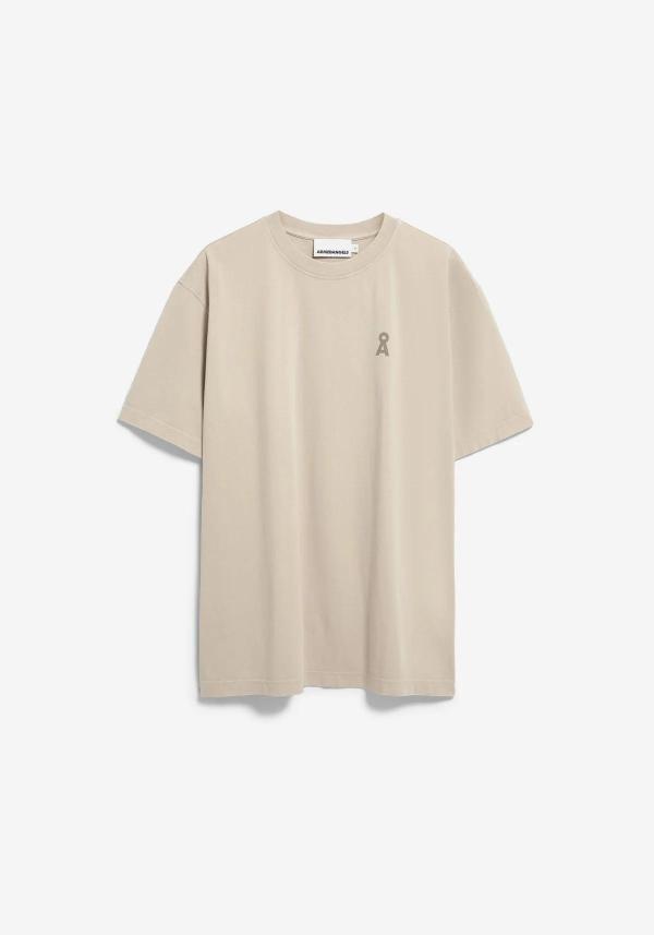 Armedangels - Iconic Å Maarkos GD T-shirt - Sand Stone Washed - Afbeelding 6