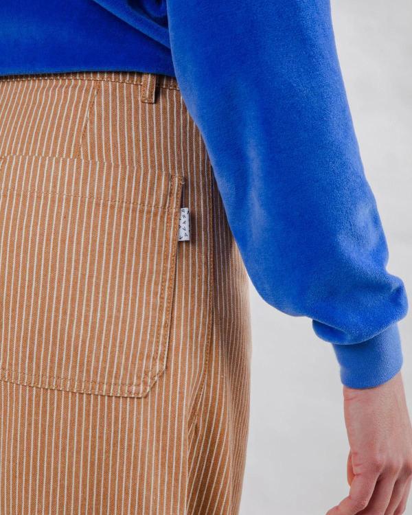 Brava Fabrics - Striped Wide Straight leg pants - Camel - Afbeelding 6