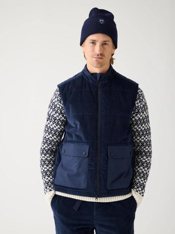 KnowledgeCotton Apparel - Corduroy Vest/Bodywarmer - Night Sky - Afbeelding 2
