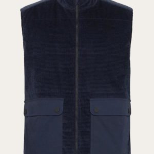 KnowledgeCotton Apparel - Corduroy Vest/Bodywarmer - Night Sky