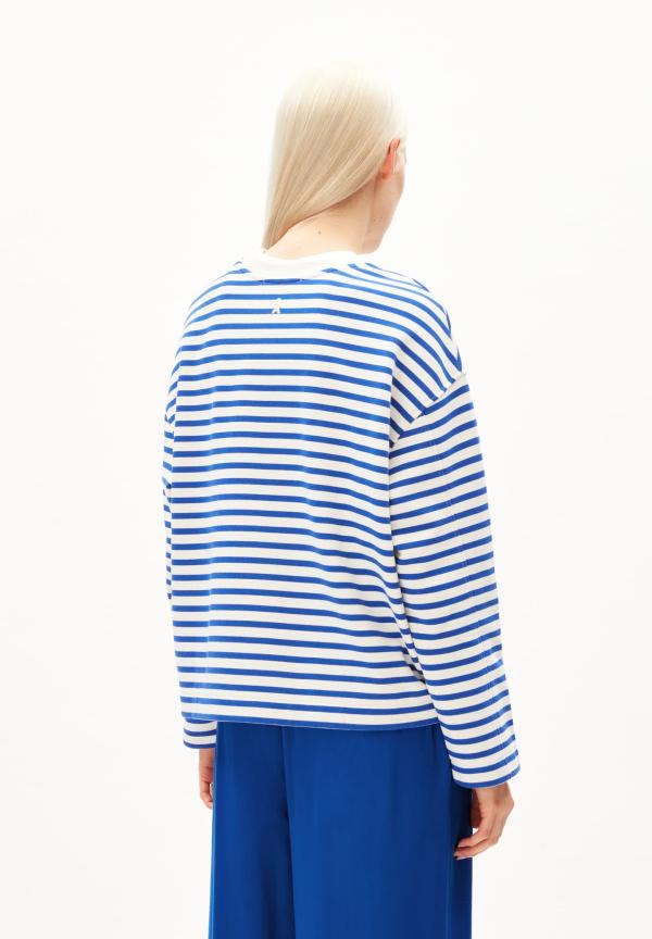 Armedangels - Frankaa Maarlen Stripe - Dynamo Blue -Undyed - Afbeelding 2