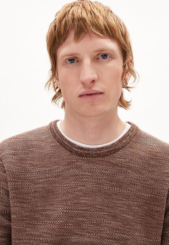 Armedangels - Tolaa Trui - Deep Brown-Sand Stone - Afbeelding 3