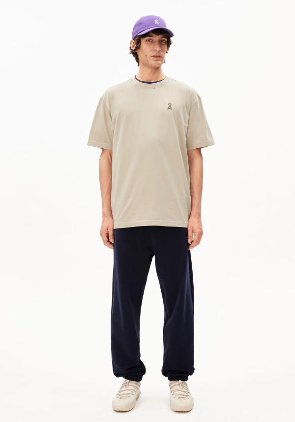 Armedangels - Iconic Å Maarkos GD T-shirt - Sand Stone Washed - Afbeelding 5