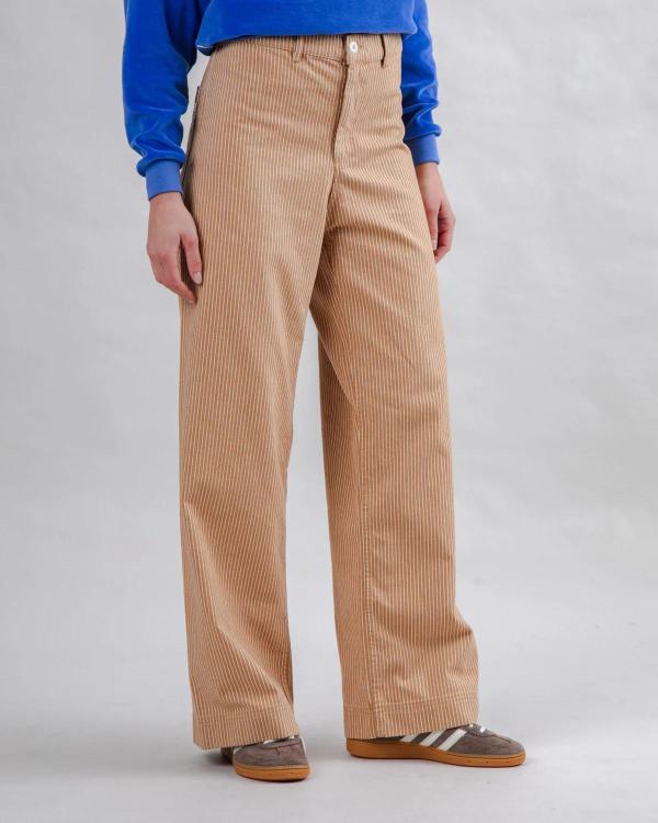 Brava Fabrics - Striped Wide Straight leg pants - Camel