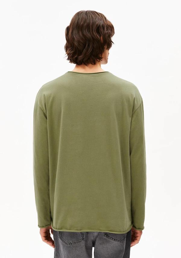 Armedangels - Jaames Longsleeve Brushed - Fatigue Green - Afbeelding 2