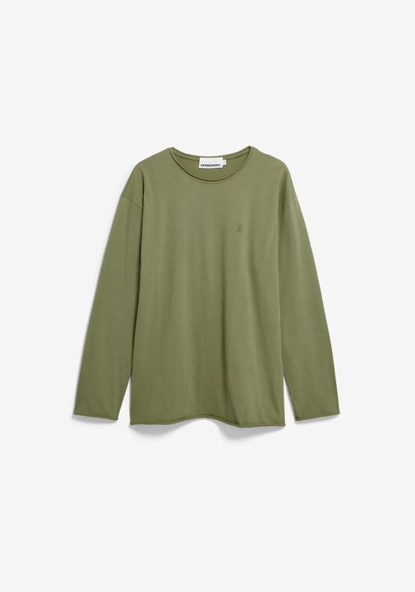 Armedangels - Jaames Longsleeve Brushed - Fatigue Green - Afbeelding 6