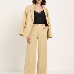 Lanius - Marlene broek OCS - Khaki/Creme