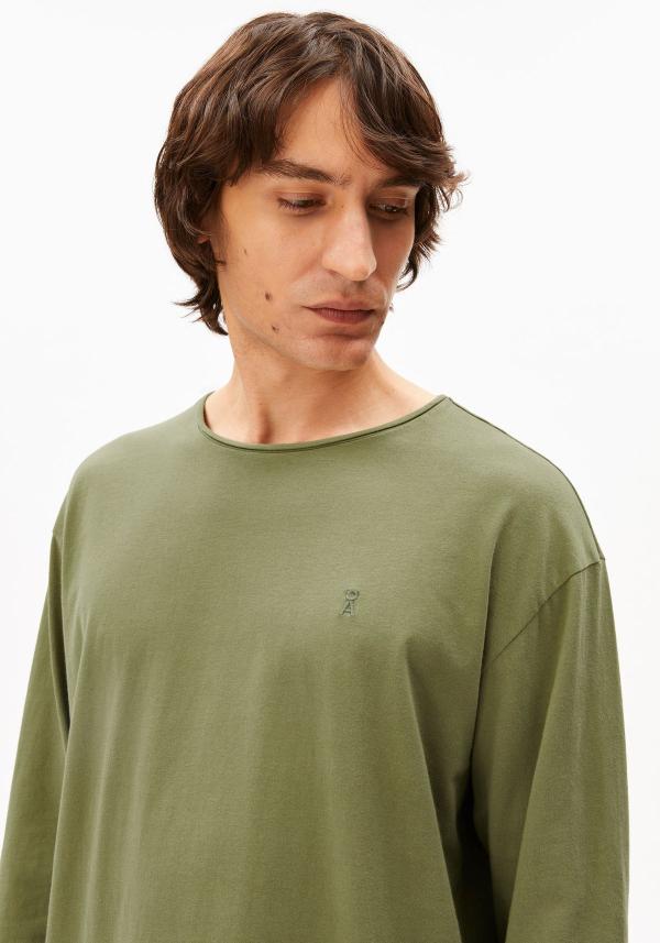 Armedangels - Jaames Longsleeve Brushed - Fatigue Green - Afbeelding 3