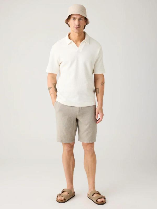 KnowledgeCotton Apparel - Chuck Shorts - Linnen - Twill Yarndyed - Afbeelding 2