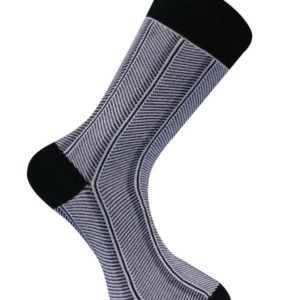 Komodo - Socks Herringbone - Zwart/wit (mono)