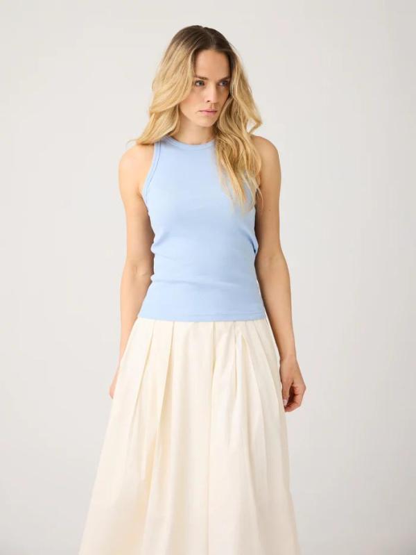 KnowledgeCotton Apparel - Racer Rib Top - Skyway - Afbeelding 2